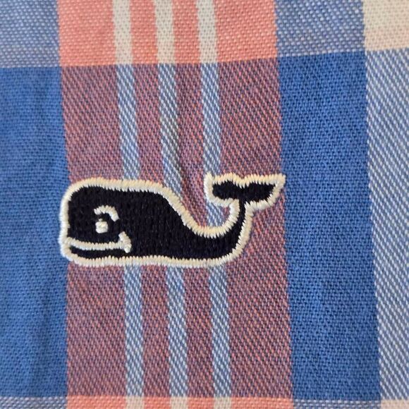 Vineyard Vines Mens Plaid Cotton Button Down Whale Shirt Multicolor Large - Picture 3 of 7